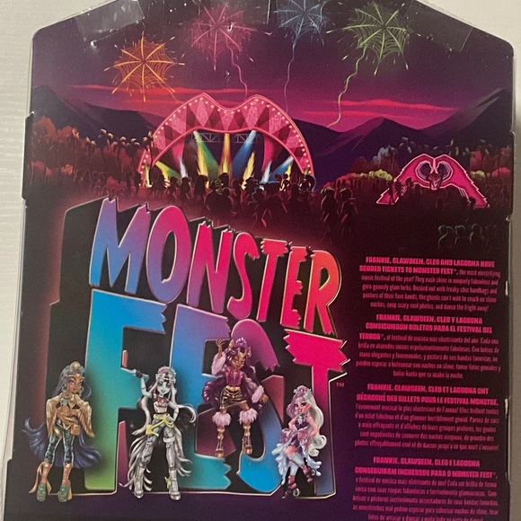 Monster High Doll with Purple Hair and Gold Boots - Picture 3 of 3